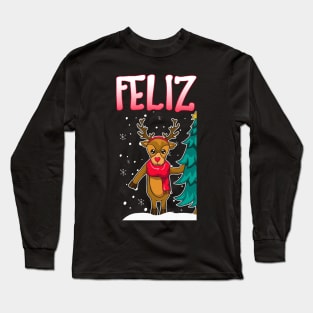 Feliz Navidad Matching Couple Sweaters Long Sleeve T-Shirt